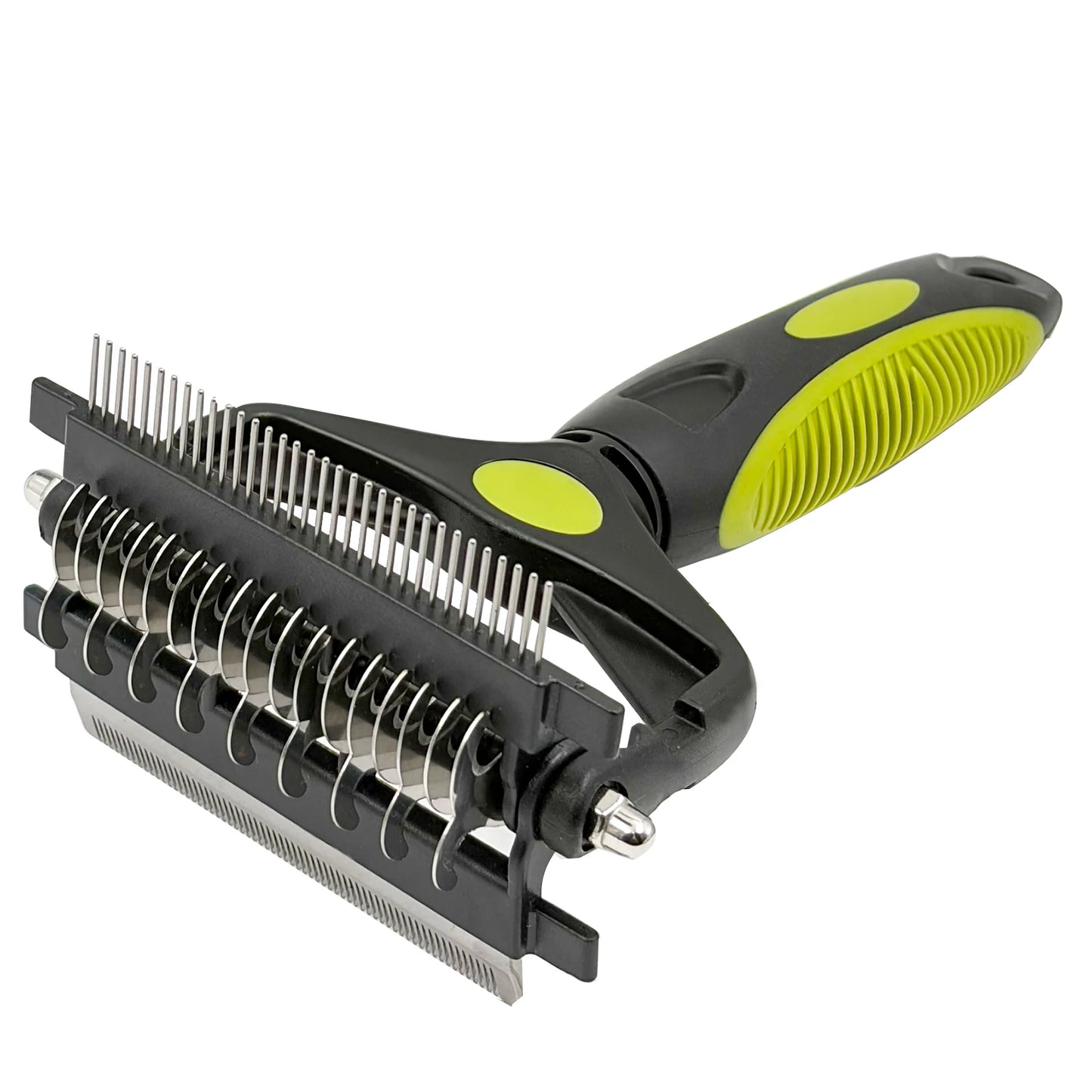 3-in-1 Deshedding Brush for Dogs & Cats — Removes Loose Undercoat, Cuts Mats and Knots